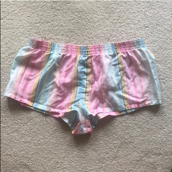 Victoria’s Secret Pink pastel stripe shorts medium - Picture 1 of 7